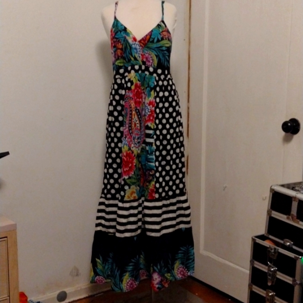 Star India Cotton Mixed Print Sundress
